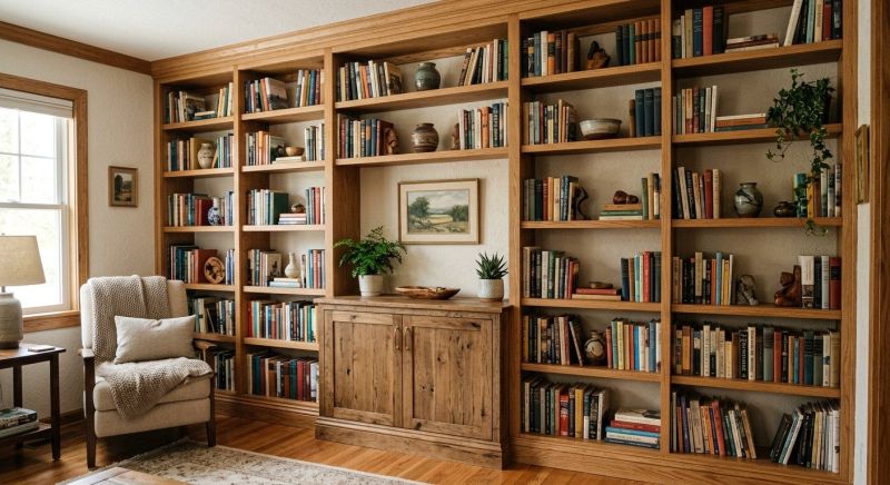 Built In Bookcase Installation in Fairfax, VA