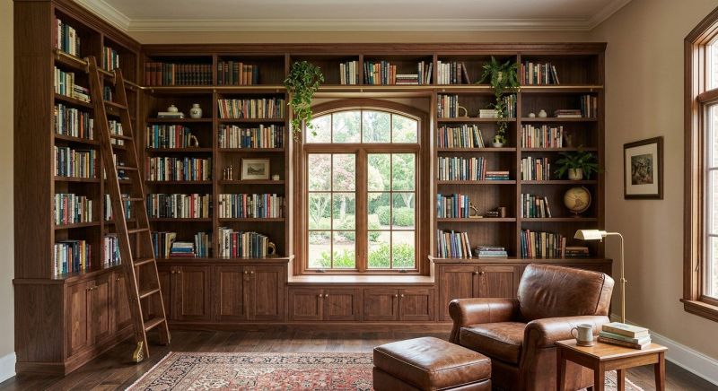 Custom Bookshelves Installation in Greensboro, NC