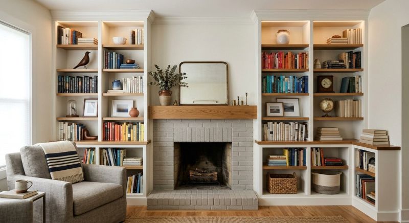 Fireplace Cabinet Installation in Alexandria, VA