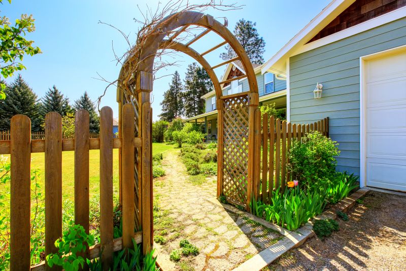 Finished Wooden Privacy Arbor