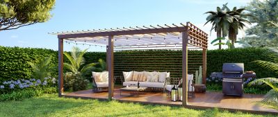 Wood Pergola Installation in Conroe, TX